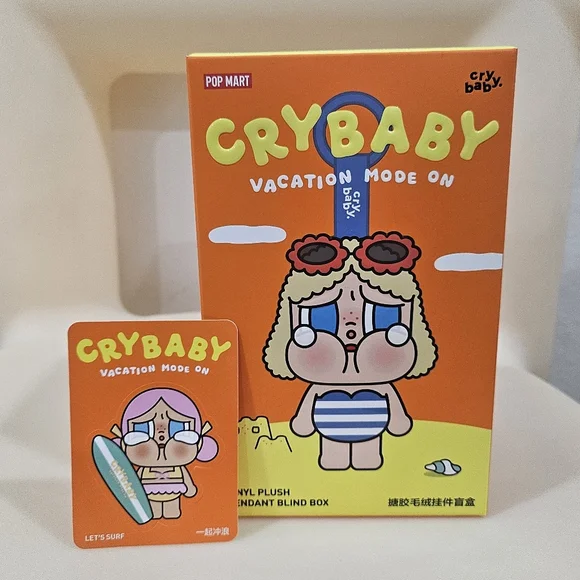 CRYBABY Vacation Mode On Series Vinyl Plush Pendant - Let's Surf - Picture 2 of 3
